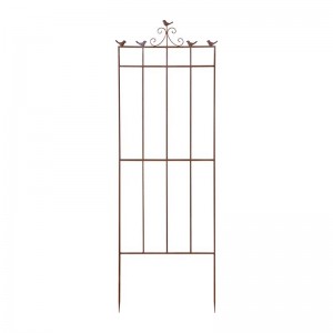 Suport metalic pentru flori, Birds L Maro Antichizat, l52,5xH160 cm