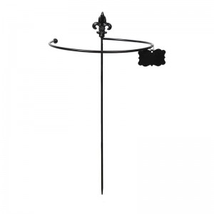 Suport metalic pentru flori, Circule Small Negru, l30,7xh61,5 cm