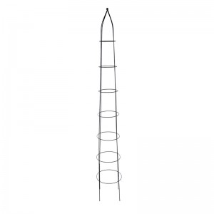 Suport metalic pentru flori, Pyramid Large Negru, l27,4xH180 cm