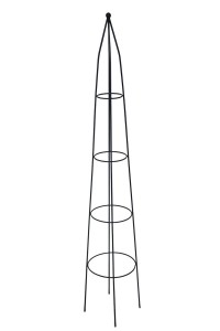 Suport metalic pentru flori, Pyramid Small Negru, l20,5xh121 cm