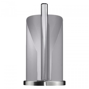 Suport metalic pentru role de bucatarie Paper Holder Gri, Ø15,5xH30 cm