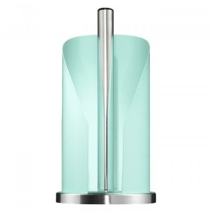 Suport metalic pentru role de bucatarie Paper Holder Verde Mint, Ø15,5xH30 cm