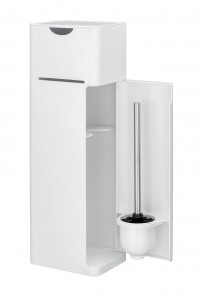 Suport multifunctional pentru baie, 6-in1 Imon Alb, l20xA15xH58,5 cm