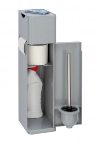 Suport multifunctional pentru baie, 6-in1 Imon Gri, l20xA15xH58,5 cm