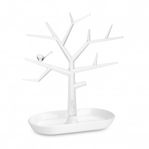 Suport pentru bijuterii din termoplastic Trinket Tree Alb, l27,3xA12,8xH30,6 cm