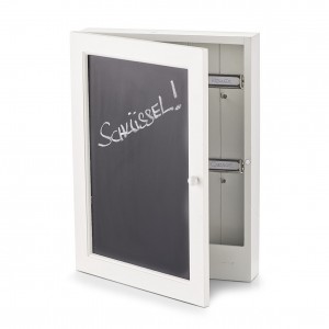 Suport pentru chei Blackboard, MDF White, l22xA5xH30 cm