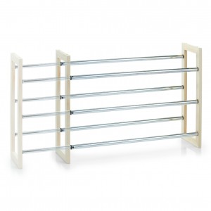 Suport pentru incaltaminte extensibil, Natural Wood Metal, l63,5/116,8xA17,8xH45,7 cm