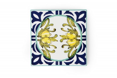 Suport pentru vase fierbinti, din ceramica si pluta, L15xl15 cm, Amalfi Multicolor