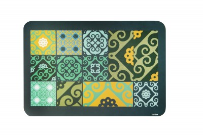 Suport vesela din PP, Maiolica Turcoaz, L43xl29 cm