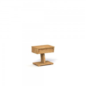 Noptiera din lemn masiv de stejar Baron natural, l45xA30xH43 cm