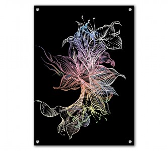 Tablou Acrilic Black Flower in the Dark