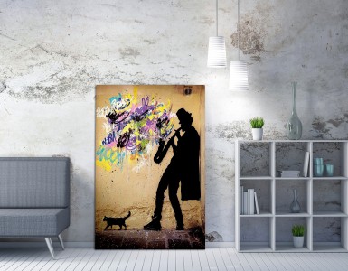 Tablou Canvas Colorful Music WY40 Multicolor, 50 x 70 cm