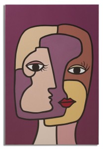 Tablou Canvas Faces New -A- Multicolor, 60 x 90 cm