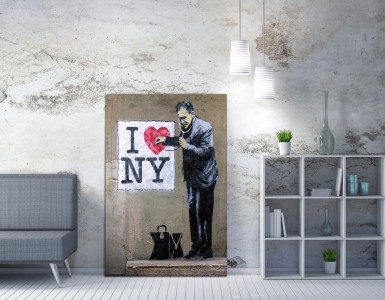 Tablou Canvas Love NY WY42 Multicolor, 50 x 70 cm