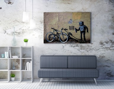 Tablou Canvas Robot WY19 Multicolor, 70 x 50 cm