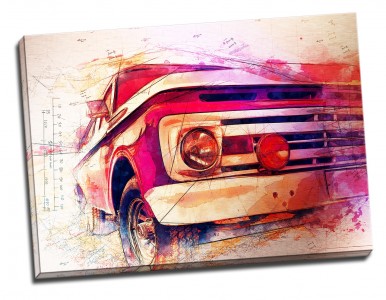 Tablou din aluminiu striat Baby, You Can Drive My Car