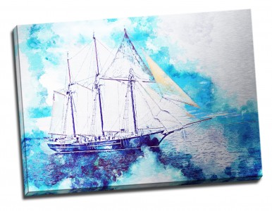 Tablou din aluminiu striat Blue Sky Is the Limit