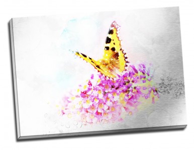 Tablou din aluminiu striat Butterfly of Joy