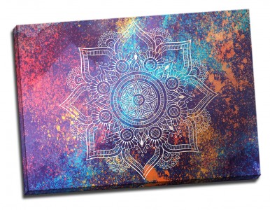 Tablou din aluminiu striat Cosmic Mandala