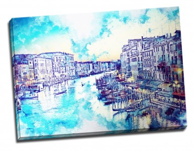 Tablou din aluminiu striat Dinner at Venice