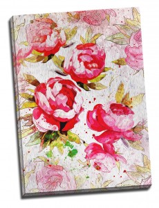 Tablou din aluminiu striat English Roses