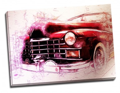 Tablou din aluminiu striat Hop In!