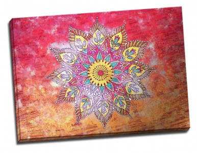 Tablou din aluminiu striat Mandala