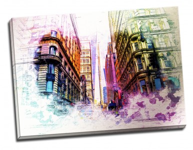 Tablou din aluminiu striat New York