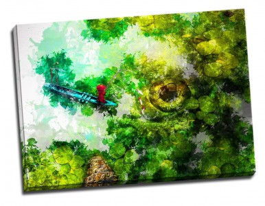 Tablou din aluminiu striat Sail into the Green