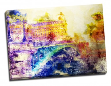 Tablou din aluminiu striat See You in Paris