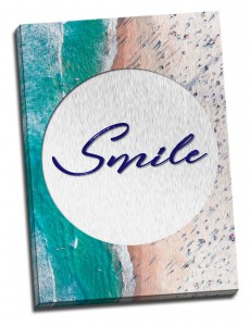 Tablou din aluminiu striat Smile