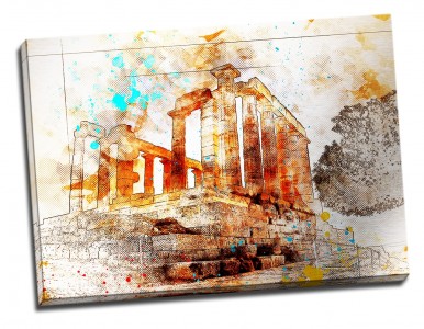 Tablou din aluminiu striat Temple of Poseidon