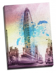 Tablou din aluminiu striat Times Flies By