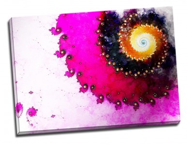 Tablou din aluminiu striat Whirl of Colours