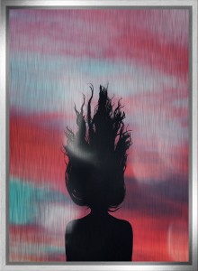 Tablou pe metal striat argintiu Dreamer