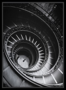 Tablou pe metal striat argintiu Window