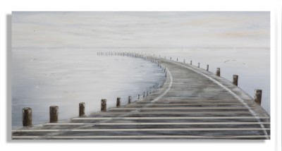 Tablou pictat manual Pontile A, 140 x 70 cm