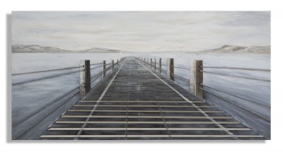 Tablou pictat manual Pontile B, 140 x 70 cm