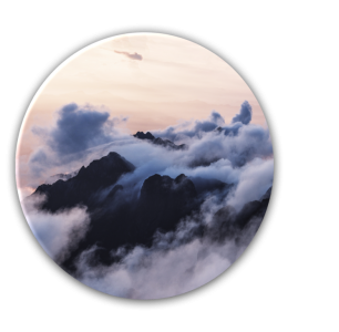 Tablou Sticla Glasspik Ringart GR005 Fog, Ø70 cm