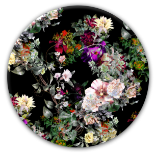 Tablou Sticla Glasspik Ringart GR009 Floral, Ø70 cm