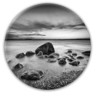 Tablou Sticla Glasspik Ringart GR015 Stones, Ø70 cm