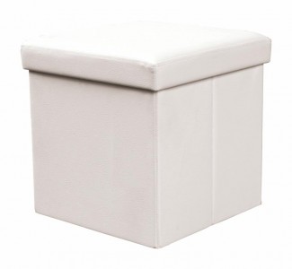 Taburet cu spatiu de depozitare Moran Cream, l38xA38xH38 cm