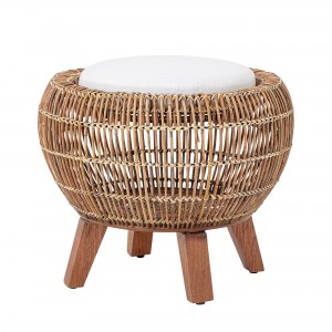 Taburet din rachita Sue Natur, Ø51xH43 cm