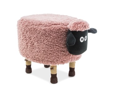 Taburet pentru copii tapitat cu stofa Olympe I Roz, l61xA35xH40 cm