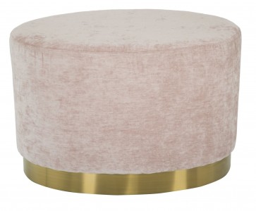 Taburet tapitat cu stofa Goldy Ovale Rose, l60xA40xH40 cm