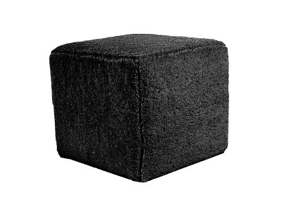 Taburet tapitat cu stofa, Lumia Negru, l40xA40xH35 cm