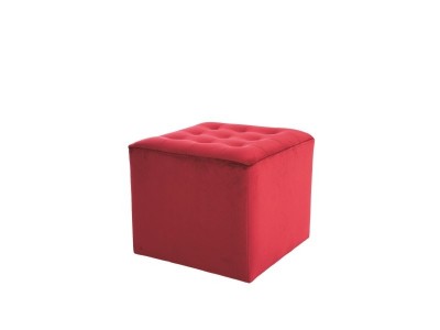 Taburet tapitat cu stofa Lumia Velvet Bordeaux, l39xA39xH34 cm
