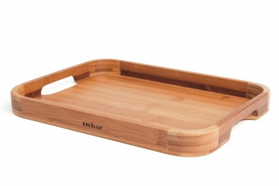 Tava pentru servire, din bambus, Ecoliving Natural, L38xl28xH3,6 cm