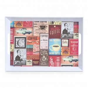 Tava pentru servire Retro, Melamina Multicolor, l50xA35xH5 cm