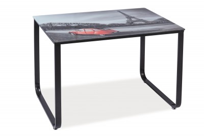 Masa din metal si sticla Cab Paris, L110xl70xh75 cm